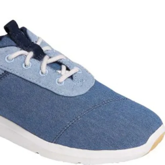 Toms Shoes - TOMS Navy Denim Lace Up Sneaker